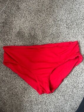 Andie Red Bikini Bottom - seamless and reversible. Never worn